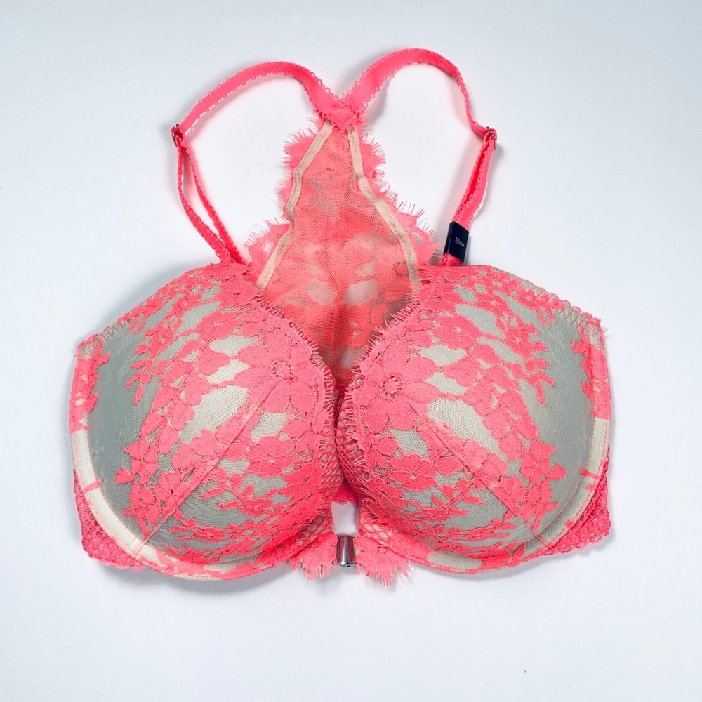 Victoria’s Secret Pink Lace Pushup Front Close Bra